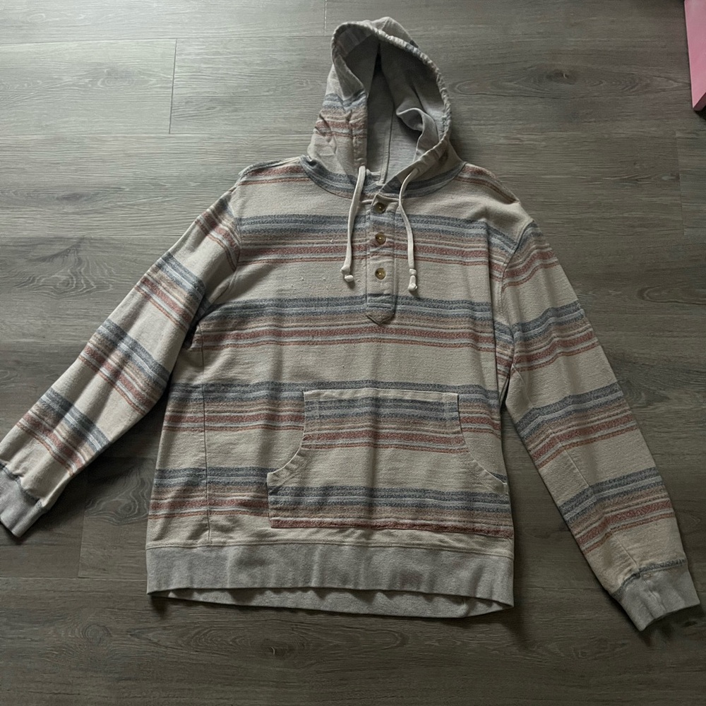 O'Neill Gray and Cream Hooded Sweatshirt